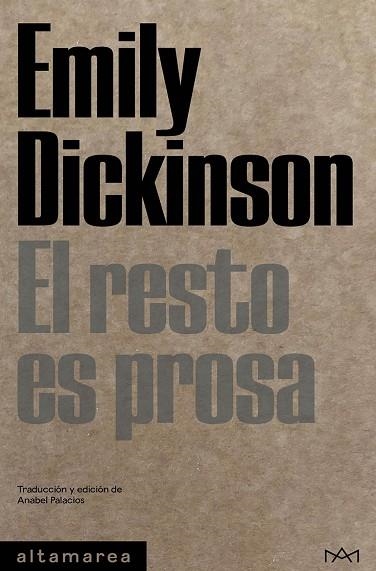 EL RESTO ES PROSA | 9788419583192 | DICKINSON, EMILY | Llibreria L'Odissea - Libreria Online de Vilafranca del Penedès - Comprar libros