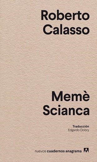 MEMÈ SCIANCA | 9788433918222 | CALASSO, ROBERTO | Llibreria Online de Vilafranca del Penedès | Comprar llibres en català