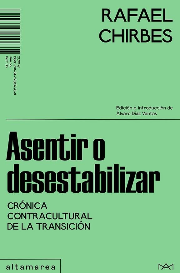 ASENTIR O DESESTABILIZAR | 9788419583208 | CHIRBES, RAFAEL | Llibreria L'Odissea - Libreria Online de Vilafranca del Penedès - Comprar libros