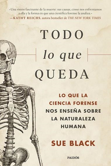 TODO LO QUE QUEDA | 9788449340802 | BLACK, SUE | Llibreria L'Odissea - Libreria Online de Vilafranca del Penedès - Comprar libros