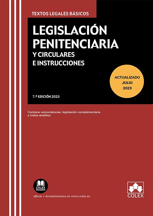 LEGISLACIÓN PENITENCIARIA Y CIRCULARES E INSTRUCCIONES**** | 9788411940047 | S.L., EDITORIAL COLEX | Llibreria L'Odissea - Libreria Online de Vilafranca del Penedès - Comprar libros