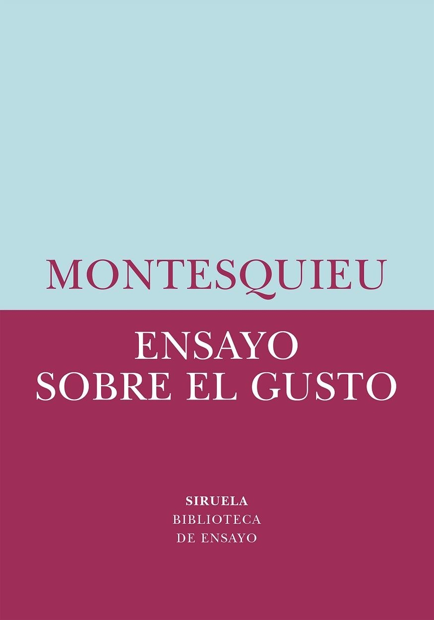 ENSAYO SOBRE EL GUSTO | 9788419942203 | MONTESQUIEU | Llibreria L'Odissea - Libreria Online de Vilafranca del Penedès - Comprar libros