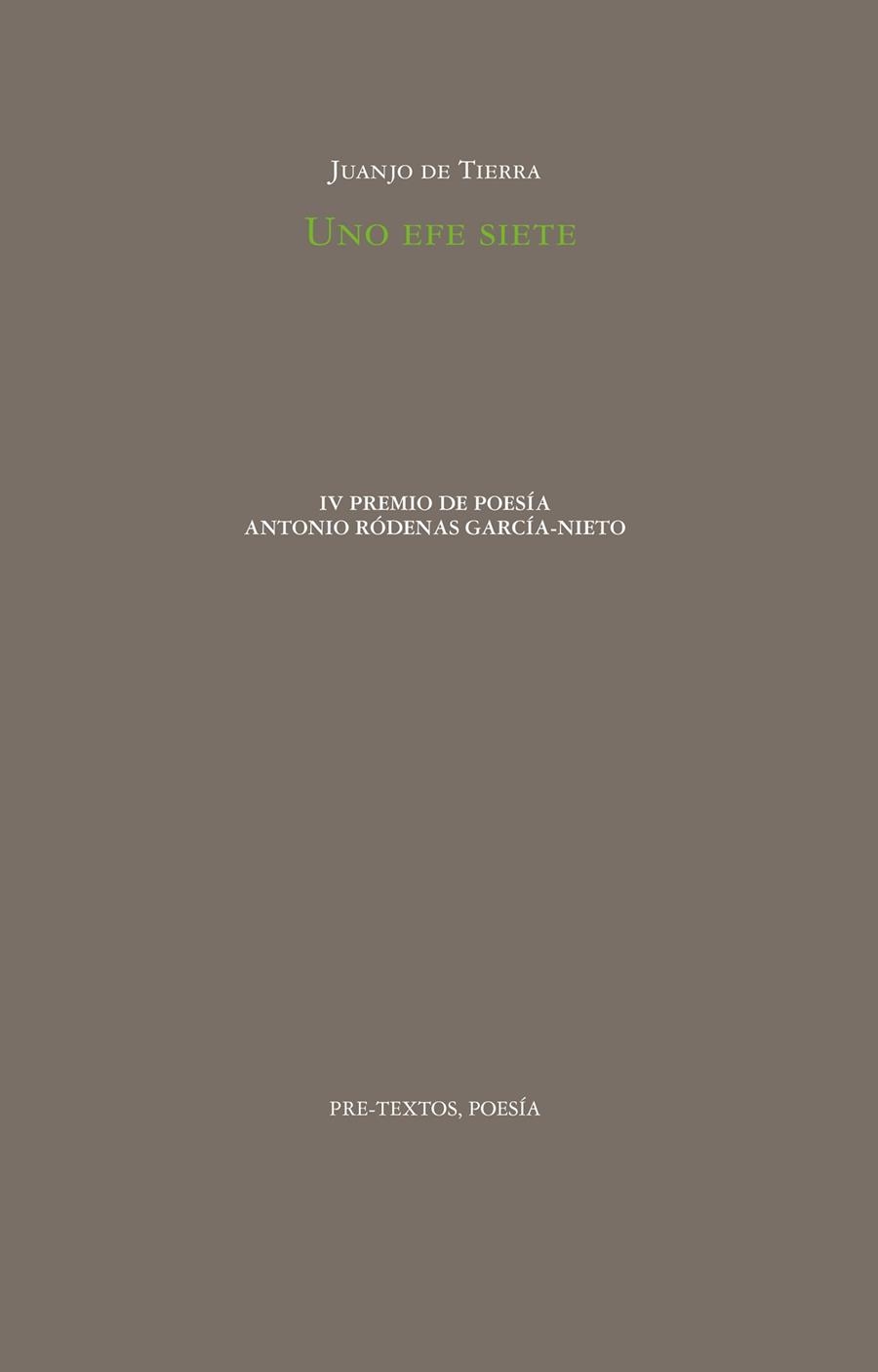 UNO EFE SIETE | 9788410309111 | DE TIERRA, JUANJO | Llibreria Online de Vilafranca del Penedès | Comprar llibres en català