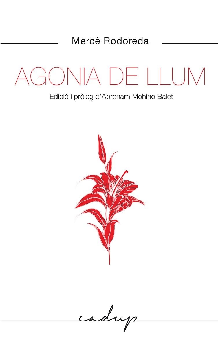 AGONIA DE LLUM | 9788412455748 | RODOREDA GURGUI, MERCÈ | Llibreria L'Odissea - Libreria Online de Vilafranca del Penedès - Comprar libros