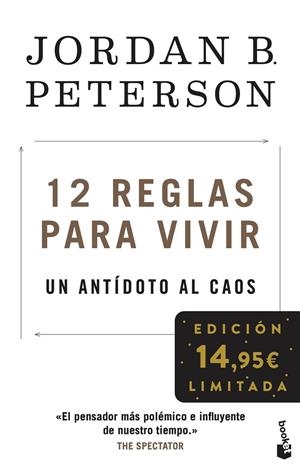 12 REGLAS PARA VIVIR | 9788408293811 | PETERSON, JORDAN B. | Llibreria L'Odissea - Libreria Online de Vilafranca del Penedès - Comprar libros