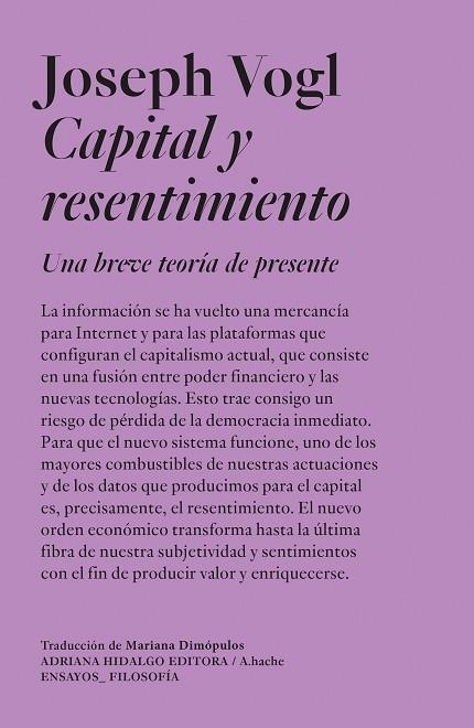 CAPITAL Y RESENTIMIENTO | 9788419208279 | VOGL, JOSEPH | Llibreria L'Odissea - Libreria Online de Vilafranca del Penedès - Comprar libros