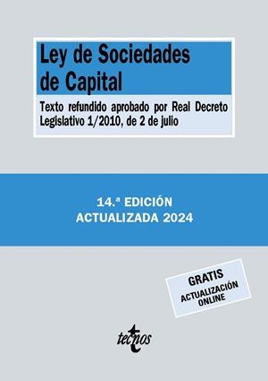 LEY DE SOCIEDADES DE CAPITAL | 9788430988518 | EDITORIAL TECNOS | Llibreria L'Odissea - Libreria Online de Vilafranca del Penedès - Comprar libros