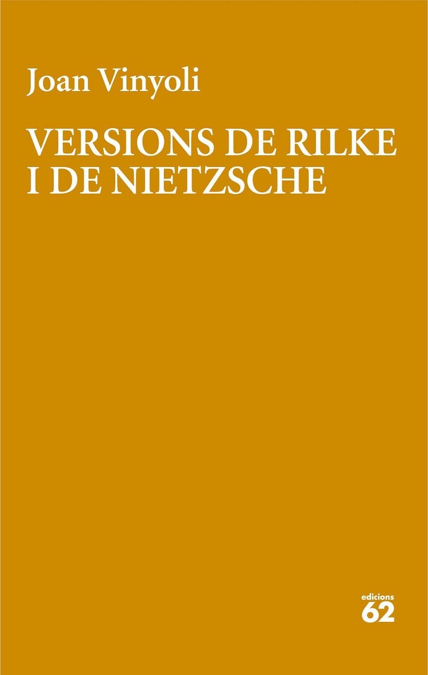 VERSIONS DE RILKE | 9788429782639 | VINYOLI PLADEVALL, JOAN | Llibreria L'Odissea - Libreria Online de Vilafranca del Penedès - Comprar libros