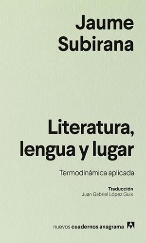 LITERATURA LENGUA Y LUGAR | 9788433946577 | SUBIRANA, JAUME | Llibreria Online de Vilafranca del Penedès | Comprar llibres en català