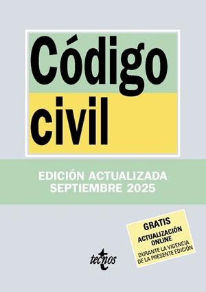 CÓDIGO CIVIL | 9788430992980 | EDITORIAL TECNOS | Llibreria Online de Vilafranca del Penedès | Comprar llibres en català