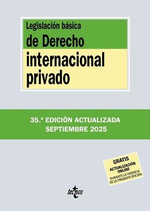 LEGISLACIÓN BÁSICA DE DERECHO INTERNACIONAL PRIVADO | 9788430993031 | EDITORIAL TECNOS | Llibreria Online de Vilafranca del Penedès | Comprar llibres en català