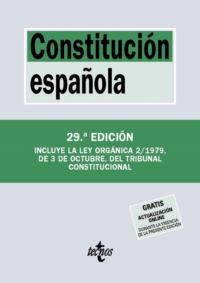CONSTITUCIÓN ESPAÑOLA | 9788430993048 | EDITORIAL TECNOS | Llibreria L'Odissea - Libreria Online de Vilafranca del Penedès - Comprar libros