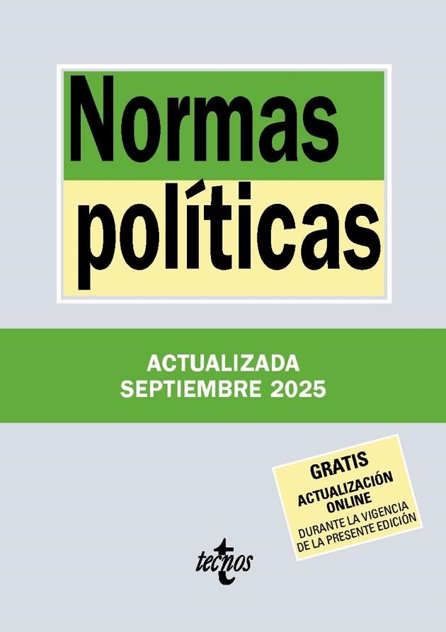 NORMAS POLÍTICAS | 9788430993079 | EDITORIAL TECNOS | Llibreria L'Odissea - Libreria Online de Vilafranca del Penedès - Comprar libros