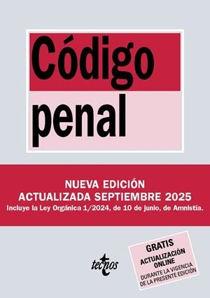 CÓDIGO PENAL | 9788430993093 | EDITORIAL TECNOS | Llibreria Online de Vilafranca del Penedès | Comprar llibres en català