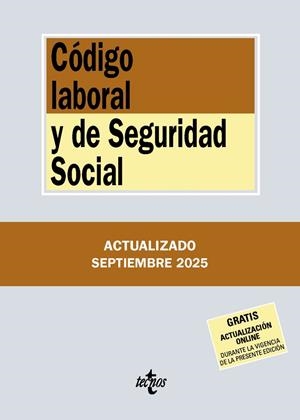 CÓDIGO LABORAL Y DE SEGURIDAD SOCIAL | 9788430993208 | EDITORIAL TECNOS | Llibreria Online de Vilafranca del Penedès | Comprar llibres en català