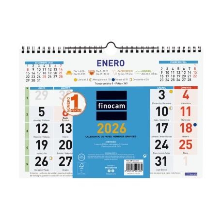 CALENDARI 2026 COLOR A3 NÚMEROS GRANS PARET | 8422952403425 | Llibreria Online de Vilafranca del Penedès | Comprar llibres en català