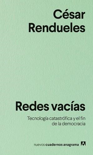 REDES VACÍAS | 9788433948991 | RENDUELES, CÉSAR | Llibreria Online de Vilafranca del Penedès | Comprar llibres en català
