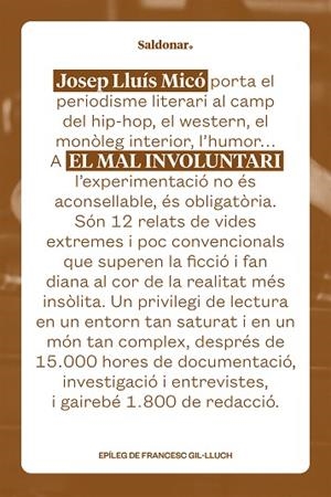 EL MAL INVOLUNTARI | 9788419571724 | MICÓ, JOSEP LLUÍS | Llibreria Online de Vilafranca del Penedès | Comprar llibres en català