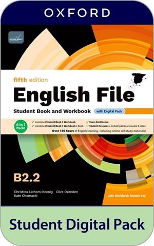 ENGLISH FILE 5TH EDITION B2.2. STUDENT'S BOOK AND WORKBOOK AND DIGITAL WITH KEY | 9780194144728 | LATHAM-KOENIG, CHRISTINA/OXENDEN, CLIVE/CHOMACKI, KATE | Llibreria Online de Vilafranca del Penedès | Comprar llibres en català