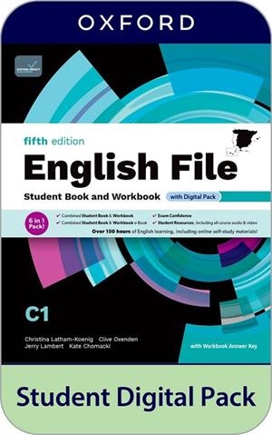 ENGLISH FILE 5TH EDITION C1. STUDENT'S BOOK AND WORKBOOK AND DIGITAL WITH KEY PA | 9780194147224 | LATHAM-KOENIG, CHRISTINA/OXENDEN, CLIVE/LAMBERT, JERRY/CHOMACKI, KATE | Llibreria Online de Vilafranca del Penedès | Comprar llibres en català