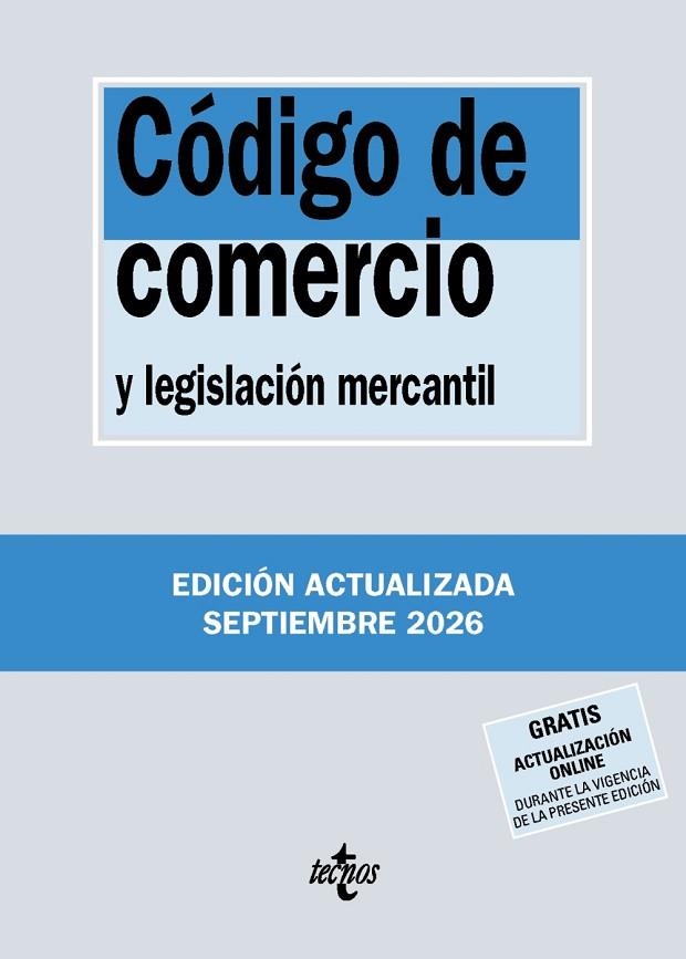 CÓDIGO DE COMERCIO Y LEGISLACIÓN MERCANTIL | 9788430994366 | EDITORIAL TECNOS | Llibreria Online de Vilafranca del Penedès | Comprar llibres en català