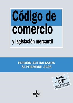 CÓDIGO DE COMERCIO Y LEGISLACIÓN MERCANTIL | 9788430994366 | EDITORIAL TECNOS | Llibreria Online de Vilafranca del Penedès | Comprar llibres en català